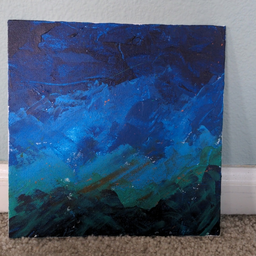 Blue and green painting